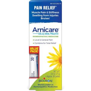 imageBoiron Arnicare Gel and Arnica 30c Value Pack for Pain Relief Muscle Soreness and Swelling from Bruising or Injury  26 oz  80 Pellet Tube