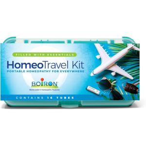 imageBoiron Homeotravel Travel First Aid Kit with Homeopathic Medicines  Filled Case 16 Tubes
