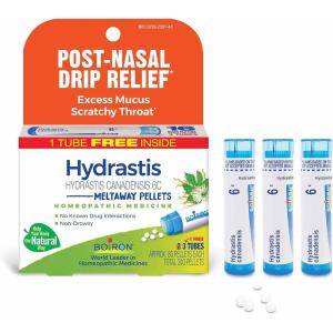 imageBoiron Hydrastis Canadensis 6C Homeopathic Medicine for PostNasal Drip Relief Excess Mucus Scratchy Throat  3 Count 240 PelletsMedication