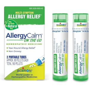 imageAllergyCalm On the Go for Relief from Allergy and Hay Fever Symptoms of Sneezing Runny Nose and Itchy Eyes or Throat  2 Count  160 Pellets80 Count Pack of 2