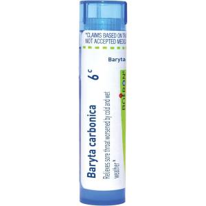 imageBoiron Baryta Carbonica 6C for Sore Throat Worsened by Cold ampamp Wet Weather  80 PelletsBlue