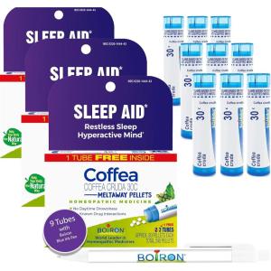 imageBoiron Coffea Cruda 30C Homeopathic Sleep Aid for Restless Sleep Mental Hyperactivity Racing Thoughts and Difficulty Sleeping  3 Count 240 Pellets3 Count Pack of 3