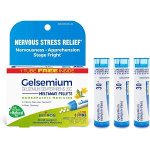 imageBoiron Gelsemium 30C Homeopathic Medicine for Relief from Stress Nervousness Apprehension and Stage Fright  3 Count 240 PelletsMedicine