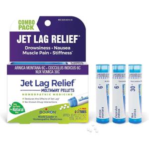 imageBoiron Jet Lag Relief Kit  Travel Essential for Relief from Nausea Stiffness Muscle Pain and Drowsiness from Long Flights  3 Count 240 PelletsKit