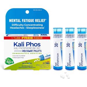 imageBoiron Kali Phosphoricum 30C Homeopathic Medicine for Headaches Sleeplessness Mental Fatigue and Concentration Difficulties  3 Count 240 Pellets