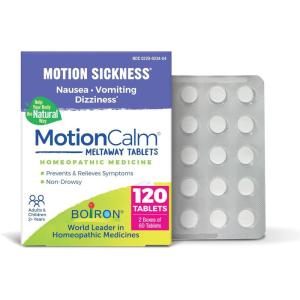imageBoiron MotionCalm Relief for Nausea Vomiting or Dizziness associated with Motion Sickness Due to Travel Amusement Rides and Video Games or VR  NonDrowsy  60 Count120 Count Pack of 1