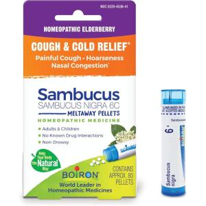 imageBoiron Sambucus Nigra 6c Homeopathic Elderberrry Medicine for Cough and Cold Relief Thick Mucus Hoarseness and Nasal Congestion80 Count Pack of 1