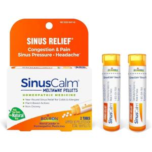 imageBoiron SinusCalm Pellets for Sinus Pain Relief Runny Nose Congestion Sinus Pressure Headache  2 Count 160 pelletsPellets
