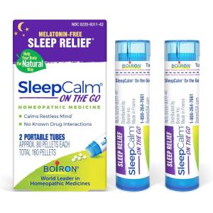 imageBoiron SleepCalm On The Go Sleep Aid for Deep Relaxing Restful Nighttime Sleep  MelatoninFree and Non HabitForming  80 Count Pack of 2Sleep Aid