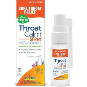 imageBoiron ThroatCalm Spray for Soothing Sore Throat Relief  PlantPowered with Echinacea  Natural MintLike Herbal Flavor  NonNumbing ampamp BenzocaineFree  68 Fl Oz
