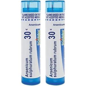 imageBoiron Arsenicum Sulphuratum Rubrum 30C for Dry Cough with Hypersensitivity to Cold  80 Pellets80 Count Pack of 2
