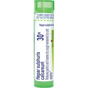 imageBoiron Hepar Sulphuris Calcareum 30X for Painful ampamp Hoarse Dry Cough  80 Pellets