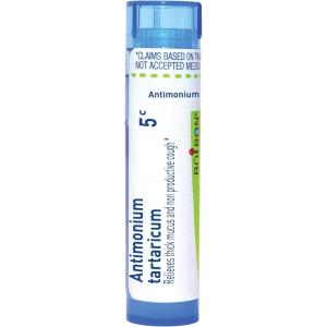 imageBoiron Antimonium Tartaricum 5C for Thick Mucus ampamp Non Productive Cough  80 Pellets80