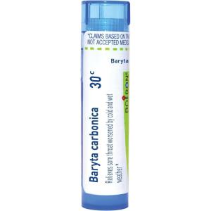 imageBoiron Baryta Carbonica 30C for Sore Throat Worsened by Cold ampamp Wet Weather  80 Pellets