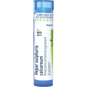 imageBoiron Hepar Sulphuris Calcareum 15C for Painful ampamp Hoarse Dry Cough  80 Pellets