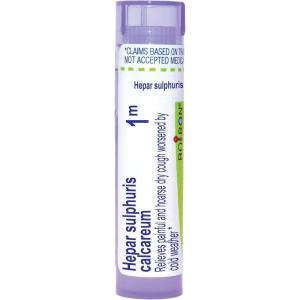 imageBoiron Hepar Sulphuris Calcareum 1M for Painful ampamp Hoarse Dry Cough  80 Pellets