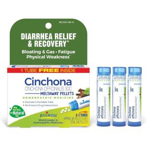 imageBoiron Cinchona 30C Homeopathic Medicine for Relief from Diarrhea Bloating Gas Fatigue and Physical Weakness  3 Count 240 Pellets