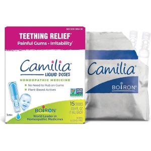 imageBoiron Camilia Teething Drops for Daytime and Nighttime Relief of Painful or Swollen Gums and Irritability in Babies  30 Count15 Dose Teething