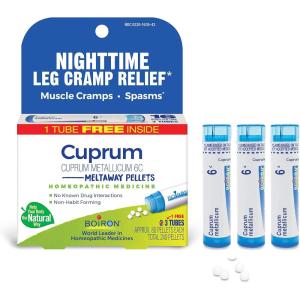 imageBoiron Cuprum Metallicum 6C Homeopathic Medicine for Nighttime Leg Cramp Relief Muscle Cramps and Spasms  3 Count 240 Pellets