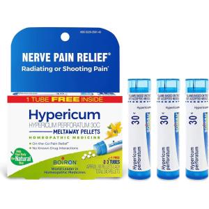 imageBoiron Hypericum Perforatum 30C Homeopathic Medicine for Relief from Nerve Pain Toothaches Pain in Legs or Back and Shooting Pains  3 Count 240 PelletsMedicine