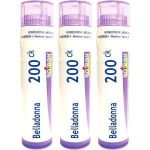imageBoiron Belladonna 200ck Homeopathic Medicine for High Fever  Pack of 3 240 Pellets200ck