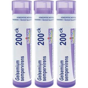 imageBoiron Gelsemium Sempervirens 200ck Homeopathic Medicine for Apprehension  Pack of 3 240 Pellets