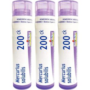 imageBoiron Mercurius Solubilis 200Ck Homeopathic Medicine for Sore Throat  Pack of 3 240 Pellets200ck