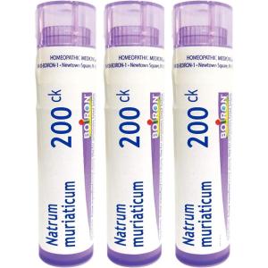 imageBoiron Natrum Muriaticum 200ck Homeopathic Medicine for Runny Nose Due to Allergies  Pack of 3 240 Pellets