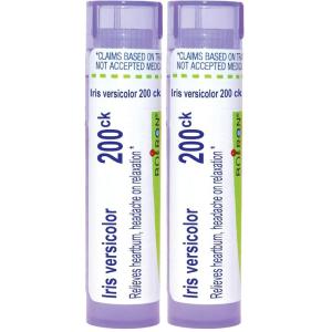 imageBOIRON USA  Iris Versicolor 200ck Health and Beauty 80 Count Pack of 1 Purple80 Count Pack of 2