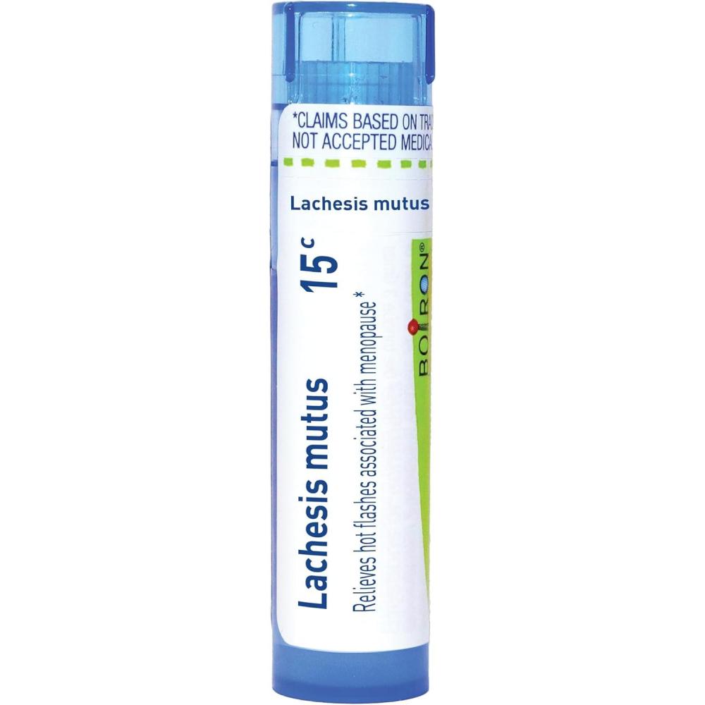 imageBoiron Lachesis Mutus 15C for Hot Flashes from Menopause  80 Pellets