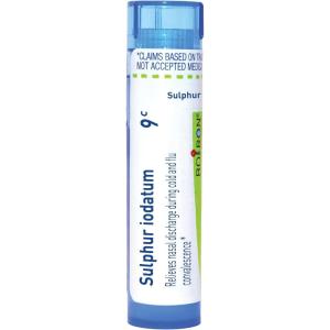 imageBoiron Sulphur Iodatum 9C for Nasal Discharge During Cold ampamp Flu Convalescence  80 Pellets